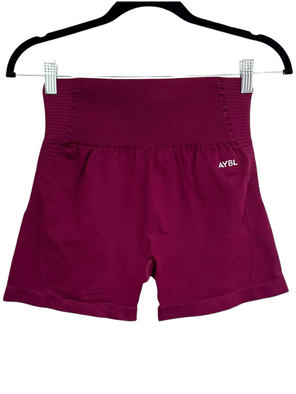 AYBL Balance V2 Seamless High Waisted Biker Shorts Burgundy XS Gym Activewear